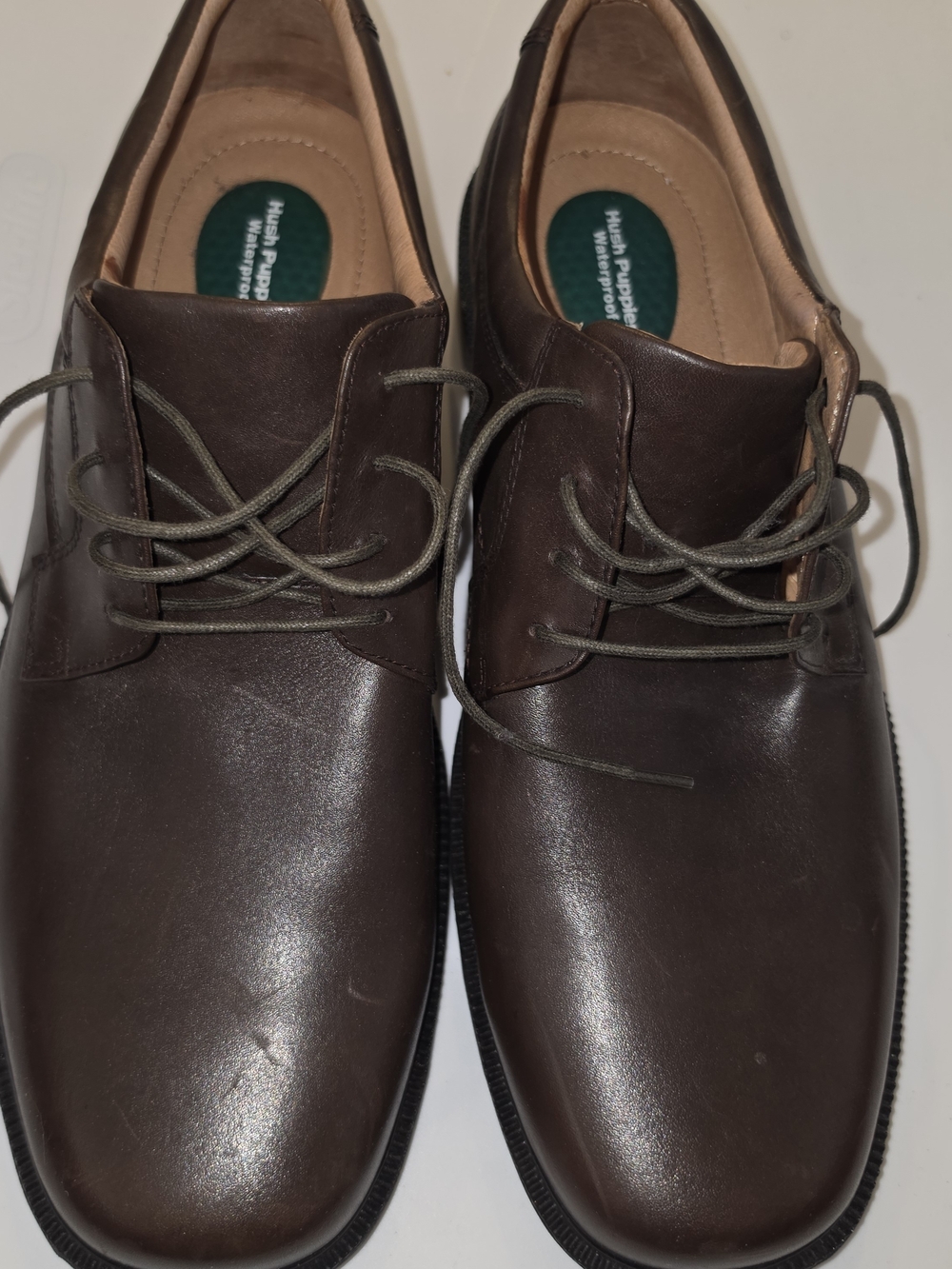 Hush Puppies Men’s Dark Brown Leather Derby Shoes